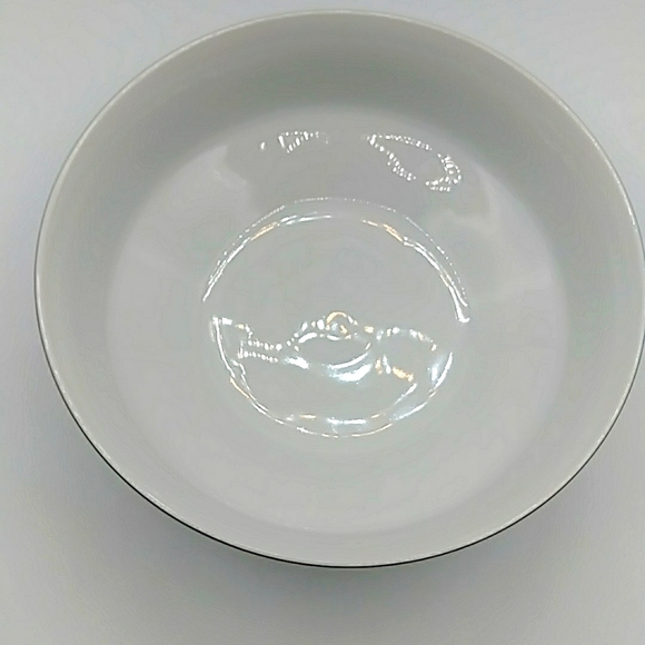 💧HP!Jackson Internationale fine china Bowl with silver trim. MCM by Paul McCobb. - Picture 4 of 10